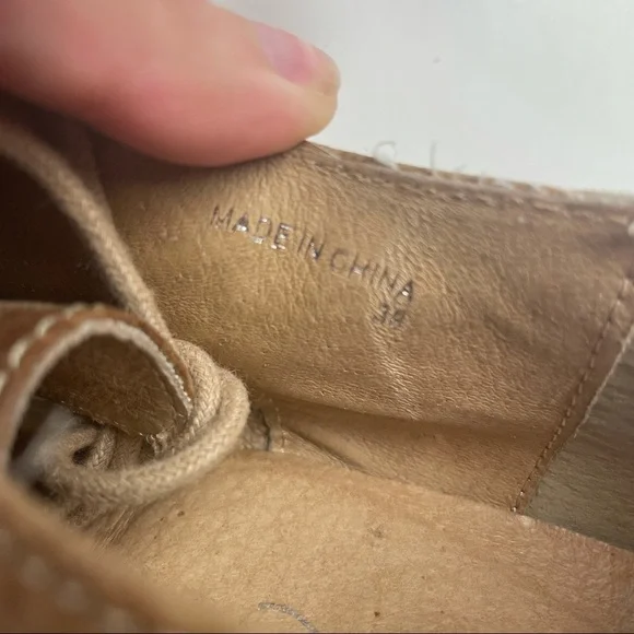 ALDO Tan Wedged Heeled Lace Booties - Picture 9 of 9